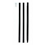 This Sturdy Black Garden Pole is great pole for your bird feeder or bird house. This pole coordinates with the other Droll Yanker bird feeder products. This pole comes in 3 pieces and is made of galvanized and powder coated steel.