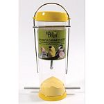 Attracts american goldfinches, purple finches, house finches, chickadees, and other outdoor pets. Polycarbonate tube is uv stabilized , and will not crack or yellow. Perches, base and cap are metal to deter squirrels from chewing. Stainless steel bail wir