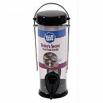 Polycarbonate tube is uv stabilized , and will not crack or yellow. Ports, perches, base and cap are metal to deter squirrels from chewing. Stainless steel bail wire. Durable color finish.