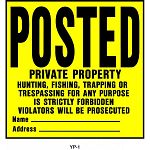 POSTED:  Private Property 11x11 inch signs   Plastic.