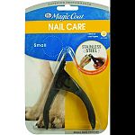 Ideal for small and medium sized dogs (less than 40 lbs) Heavy-duty stainless steel blades make for easy, safe, and painless trimming Features an ergonomic rubberized safety grip and safety bar to prevent over-trimming