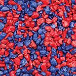 Premium fresh water aquarium aggregates. Red and blue.
