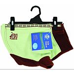 Fits dogs: 8.5 to 10.5 inch in length and up to 12.5 inch girth. Exclusive collar to tail closure makes fido fleece coats easy to put on and take off. Designed to follow a dog s body contour to prevent twisting and stepping out of the coat. Covers, warms