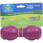 For medium dogs 20-50 pounds - beagle, spaniel, border collie Ratented treat meter randomly dispense treats to keep your dog chewing longer Squeaker adds extra fun For medium strength chewers Top rack diswasher safe