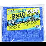 8x8 weave count, 5-6 mil Uv resistant top coating, weather resistant polyethylene coating Rustproof grommets on each corner and approximately every 3 feet around the hem Double-stitched or heat sealed hems Poly roping in hem all around Reinforced corners