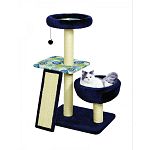 Everything your kitty needs to keep healthy and engaged - in one attractive toy piece. Navy - 33x21x40 inches.