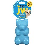 Durable, floatable, rubber-like chew toy is mega-strong, mega-bouncy, and mega-fun. With a built-in squeaker.