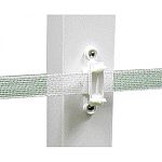 Use as a tensioner or corner insulator or use as an in-line tensioner. Use for direction changes greater than 10 degrees (up and down hill). Screws included.