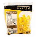 Keeps poly tape from moving on the post. Molded of heavy-duty polyethylene. Large flange prevents arcing. Tape holder locks for easy installation. Extends the tape 2 inches from the post. Includes 25 double-headed nails.