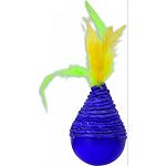 Feather-topped cat toy Made from sisal and acrylic