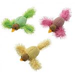 Drive your cat wild with the light up plush cat toy. Lights in wings go on when tapped. Contains catnip.