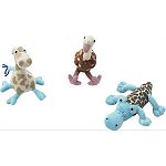 Oversized plush toys made contrasting printed fabric. Contains catnip.