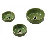 Beautiful metallic looking stoneware dish with fish designs.