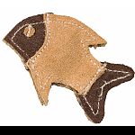 The leather fish cat toy is made with real leather which cats crave.