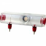 Completely shields your flock s water from dirt and droppings so the water stays sparking clean and hygienic. No poop-filled pans of water to touch or wash out. Fully covered. Can be attached to a wide variety of plastic containers thatact as the water su