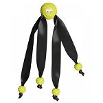 Soft but tough, rubber and strong seat belt legs. Designed for hours of interactive fun. Wiley can withstand chewing, tossing, tugging and endless bouncing. Kibble can even be added to wileys treat-ready head.