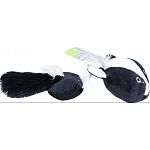 Perfect for puppies and toy breeds Soft, plush head with squeaker and detailed stitching on the face and the tail The head and tail is connected by a durable, flat span of material