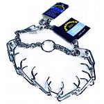 Exclusive herm. Sprenger scissor snap is a unique, quick release snap which can be operated using only one hand Interlocking links, each link equipped with two blunt prongs Slips over dog s head for easy on, easy off Slightly beveled, polished prong tips