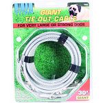 For very large or strong dogs up to 150 pounds Tangle free Weather resistant Extra strong snaps and cable Designed for large or strong dogs