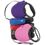 Nylon cord leash in a durable plastic case with a chrome snap hook. Ergonomic design offers maximum comfort while walking your pet. Retractable design gives your pet the feeling of freedom while on a leash. Patented breaking system allows you to keep your