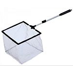 These mini pond and fish nets are great for picking up debris and fish out of ponds. Consists of mesh netting, 8 in. x 6 in. with a steel pole and a 14-24 in. telescopic handle. Great for delicate fish handling tasks or small water gardens.