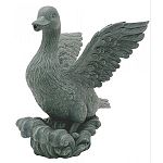 A classic way to accentuate and add visual amusement to your water garden. Produces soothing sounds of steady trickling water. Provides essential aeration to pond water. Made of durable polyresin material and finished with crack-resistant paint. Lightweig