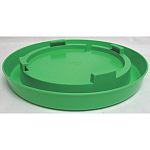 Nesting-style waterer base. Little giant 1-gallon plastic nesting style poultry waterer jar to make a gravity-feed waterer. Nesting-style lug design makes attachment to the jar easy . Available in several colors to mix and match. 11 inch diameter by 1.75
