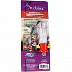 Clear glass bird feeder that attracts a variety of hummingbirds Decorative twist-off base of two, no drip flowers Two swirling perches makes it easy to clean and fill