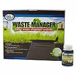 Designed to be good for the environment, this waste manager acts as a mini septic tank for your dog's waste. Just add water from the hose or rain water and an enzyme tablet. Very easy to use and a convenient way of disposing pet waste.