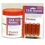 A powerful stress capsule designed for use on cows after calving or duringsickness, T.D.N. Rockets maintain appetite and digestion following antibiotictreatment.