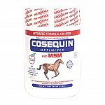 Has the same levels of active ingredients as cosequin optimized plus high purity msm (methylsulfonylmethane). Msm is an organic source of sulfur, a compound used by cartilage. Cosequin optimized with msm for horses contains 10,000 mg msm (per 2 scoops). N