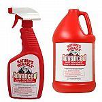 Natures Miracle Advanced Stain and Odor Remover Just for Cats. Guaranteed to remove cat urine, spray, vomit, feces, and other stains and odors permanently. Safe for use around children and pets and on colors because it s non-toxic.