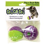 Fill with your pet's favorite treats, food or catnip. Comes with two play-n-treat ballsMade from non-toxic materials and colors, assuring your pet will have hours of safe fun. Toys provide chewing entertainment and encourage exercise.