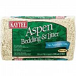 Kaytee Aspen Bedding and Litter for Small Animals is made of aspen wood shavings and processed to reduce dust. Made of a hardwood and may be used in all types of cages, aquariums and habitats. Biodegradable. Available in three sizes.