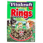 Your small pet would love to munch on some healthy Nibble Rings! Their unique shape and delicious blend of field-fresh grains make them fun and tasty! For rabbits, guinea pigs, hamsters, etc. 11 oz.