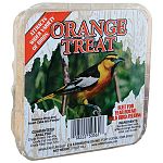 Your backyard birds will enjoy the orange flavor in this suet treat by C and S. Sold in a case of 24, this pack is convenient to use and economical. Place in a suet basket or feeder and hang on a tree branch or sheppard's hook any time of the year!