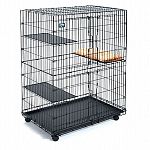 Indoor playpen for cats and kittens. This Playpen will provide your feline with a secure place to play. Features large double doors with two-point locking latches for security, and includes 3 resting benches