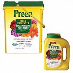 Preen Weed Preventer with Brilliant Blooms Fertilizer works all season long!Unlike with other weed killers and fertilizers, one easy application prevents weeds up to 3 months and fertilizes your plants for beautiful color