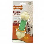  Double Action Chews are Nylabones newest dental chew toys that feature a double action, for cleaning and freshening and satisfying chewing. 