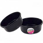 Handy feed pan for large dogs and other animals. Fortifllex s 5 quart mini pans are made with Fortalloy rubber-polyethylene blend for exceptional strength and toughness even at low temperatures. Thick wall construction ensures long lasting durability.