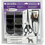 This Super Deluxe Pet Clipper Kit by Andis has a high-powered, pivot-motor that is perfect for clipping a variety of lengths. Includes several items for easy grooming at home. Blades are adjustable and made of high-quality stainless steel.