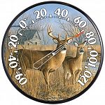 More accustomed to hanging around the White House or Smithsonian, the Hautman Brothers' artwork can now hang around your home or office thanks to a series of 12 1/2 inch thermometers. Deer Thermometer.