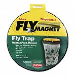 The fly magnet is used for Eliminating Flies & Other Flying Insects. Easy to use. Just add water and hang trap. No Poisons and No Mess! Number 1 Bait included.