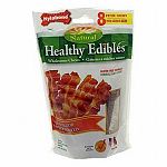 Nylabone Healthy Edibles Bacon Chews are the all natural gourmet health chews that contain no plastic and no added salt or sugar. They are edible and digestable and provide an enjoyable alternative to traditional rawhide.