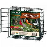 Basic wire feeder with patented fold-down perches. Hanging chain holds access door closed. Sturdy plastic-coated wire gives years of use. Expands the variety of birds you can attract, because many birds require a perch to feed. Use with any birdola variet