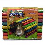 Tropical Fiddle Sticks by Super Pet are designed to encourage playtime for your small pet. These fun sticks can be twisted and bent into a wide range of shapes that make a unique hide-out. Rainbow colored wood sticks are hold together with wire.