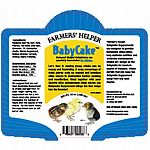 Used together with your current daily chick starter. Provides behavioral stimulation, optimized nutrition, and minimizes maintainence. Farmers' Helper BabyCake Supplement is designed to provide behavioralenrichment.