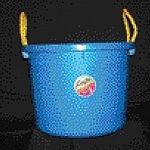 Bucket is perfect for stable and household use. Designed to fit tighter places like small closets. Ideal for toy storage, laundry, etc. Heavy duty polypropylene rope handle. FORTALLOY construction.  Easy to carry.