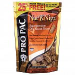 Pro pac Nut R Nips are the perfect way to reward your dog while providing a delicious supplement to his diet. Formulated to compliment pro pac superpremium dog food. Nut r nipz have savory peanuty flavor blended with oatmeal, apples, and blueberries.