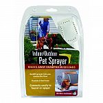 Connect the indoor/outdoor pet sprayer 8 foot hose to your faucet, spigot or garden hose. Press grooming sprayer lever to start water flow. Deep, penetrating sprayer jets will throughly clean your pet. Design guarantees the dog shower hose will stay put a
